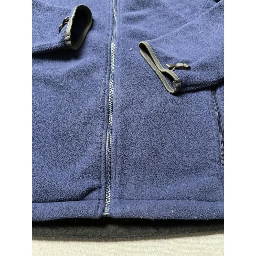 The North Face Jacket Mens M Blue Full Zip Fleece Sweater Outdoors Casual